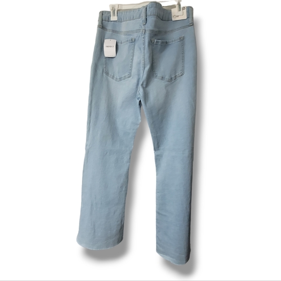 F21 Low Rise Flare Wide Leg Light Blue Jeans, 33 - Picture 5 of 6